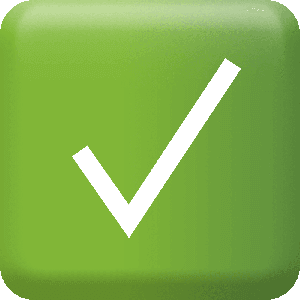 Checkmark symbol, verification and approval.