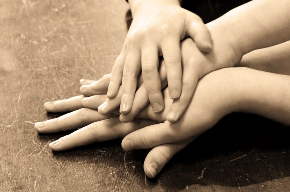 Holding hands